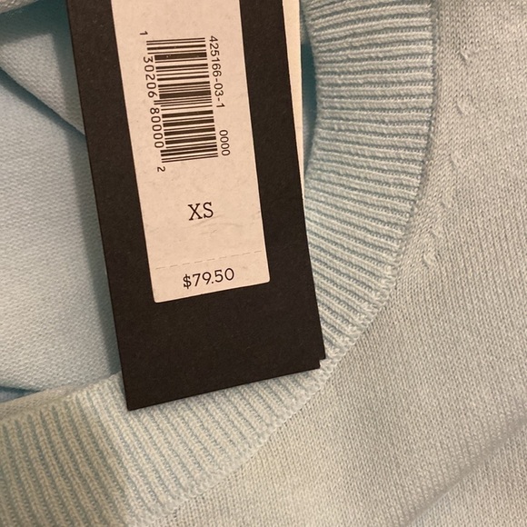 Banana Republic Stretch Cotton light blue button down cardigan. Size Xs. NEW. - Picture 5 of 10